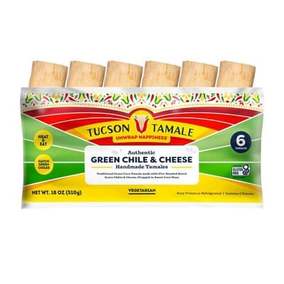 Tucson Tamales Gluten Free Family Pack Green Chile Cheese