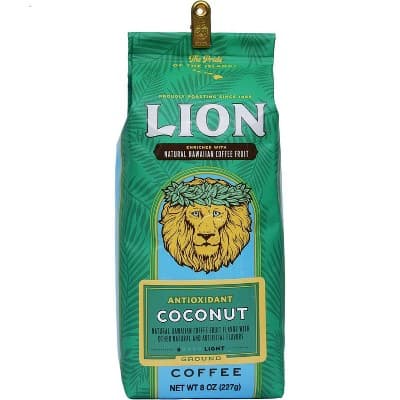 Lion Coffee Coconut Antioxidant Rich Medium Roast Ground Coffee