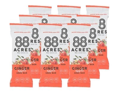 88 Acres Spiced Ginger Apple Seed Bars - 9 Bars