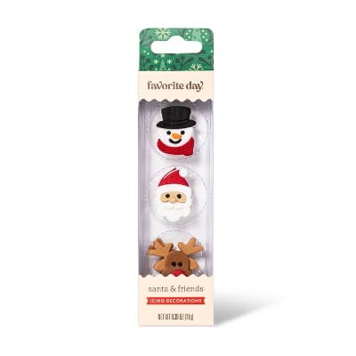 2D Snowpal, Medium Santa And Reindeer Icing Decorations - Favorite Day&#8482;