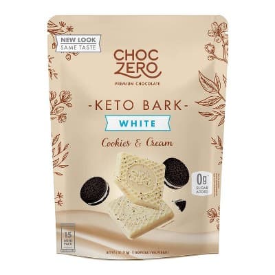 Choc Zero White Chocolate Cookies &#38; Cream Keto Bark