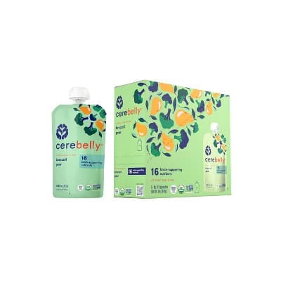 Cerebelly Organic Broccoli Pear Baby Food Pouch