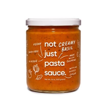 Not Just Creamy Basil Pasta Sauce