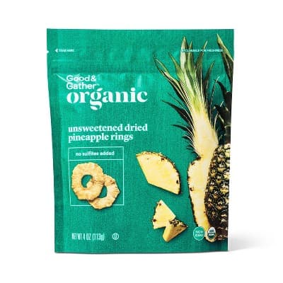 Organic Dried Unsweetened Pineapple Ring Snacks - Good &#38; Gather&#8482;