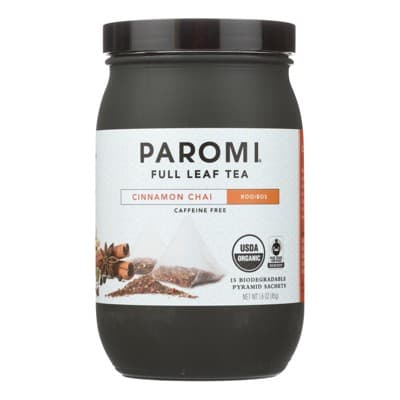 Paromi Tea Rooibos Cinnamon Chai Caffeine Free Tea -  6/15 Bags