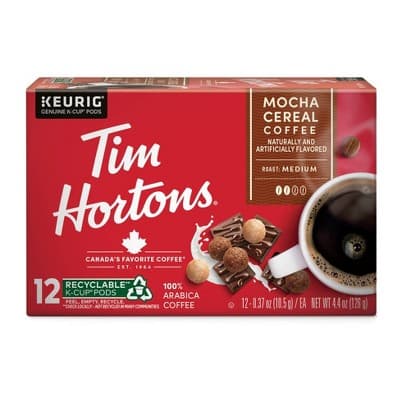 Tim Hortons Coffee, Medium Roast, Mocha Cereal, K