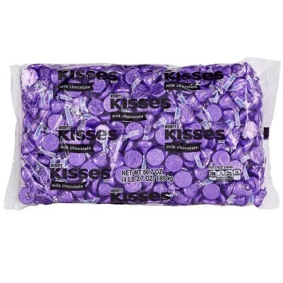 Purple Hershey'S Kisses Candy Milk Chocolates