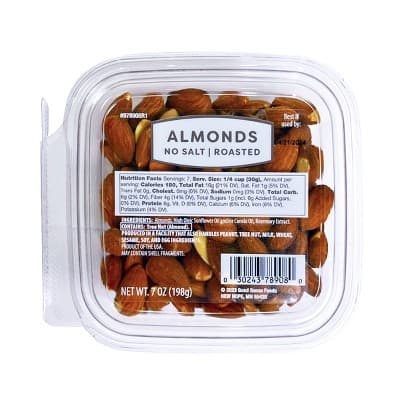 Roasted No Salt Almonds