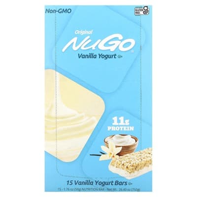 Nugo Protein Bar, Vanilla Yogurt, Protein, 170 Calories, Each, (Pack Of 