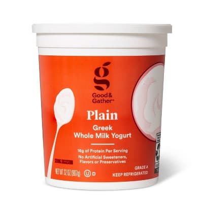 Greek Plain Whole Milk Yogurt - Good &#38; Gather&#8482;
