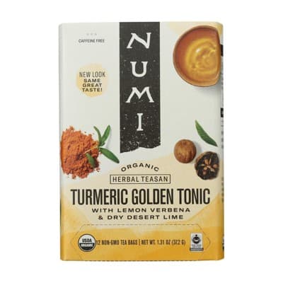 Numi Organic Turmeric Golden Tonic Tea -  6/12 Bags