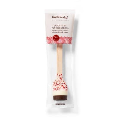 Holiday White Chocolaty Coated With Peppermint Hot Cocoa Spoon - Favorite Day&#8482;