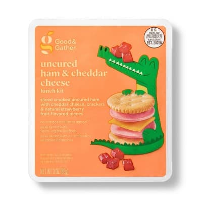 Uncured Ham &#38; Cheddar Cheese Lunch Kit - Good &#38; Gather&#8482;