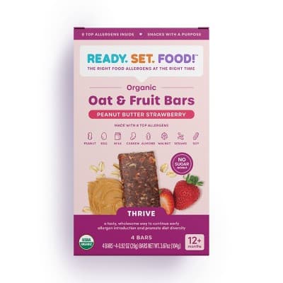 Ready, Set, Food! Peanut Butter Strawberry Oat And Fruit Bar Baby Snacks