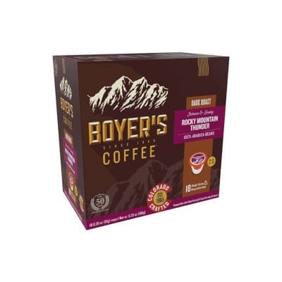 Boyer&#39;S Coffee Rocky Mountain Thunder Dark Roast Single