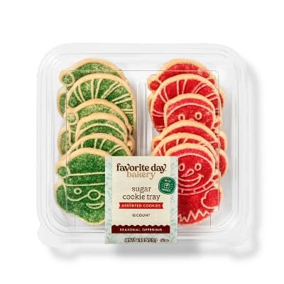 Holiday Red &#38; Green Shaped Shortbread Cookies - Favorite Day&#8482;