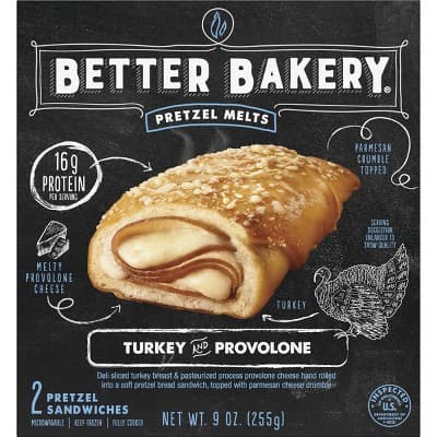 Better Bakery Turkey Provolone  Pretzel Melts