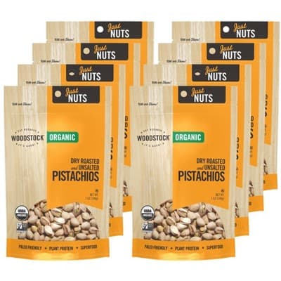 Woodstock Organic Dry Roasted And Unsalted Pistachios
