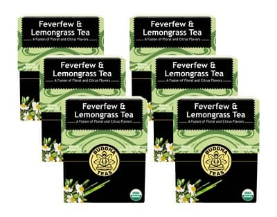 Buddha Teas Organic Feverfew And Lemongrass Tea -  6/18 Bags