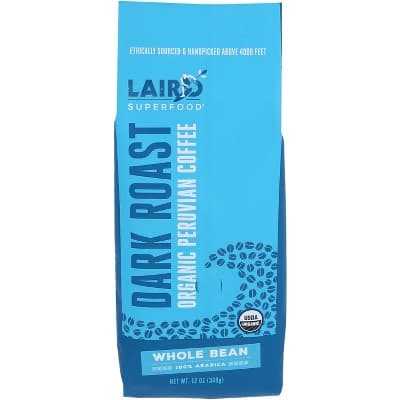 Laird Superfood Coffee Whole Bean Dark Roast