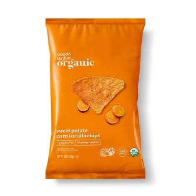 Organic Sweet Potato Corn Tortilla Chips - Good &#38; Gather&#8482;