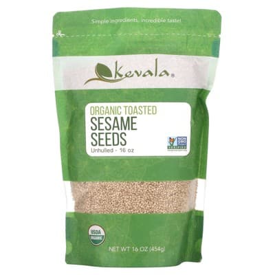 Kevala Organic Toasted Sesame Seeds, Unhulled