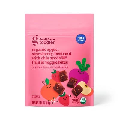Organic Apple Strawberry Beet With Chia Seeds Fruit &#38; Veggie Bites - Good &#38; Gather&#8482;