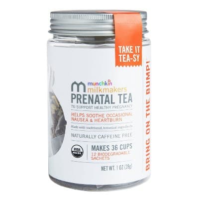 Munchkin Milkmakers Organic Prenatal Tea With Ginger &#38; Red Raspberry Leaf
