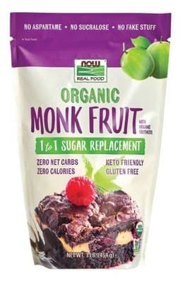 Now Foods Organic Monk Fruit With Organic Erythritol  