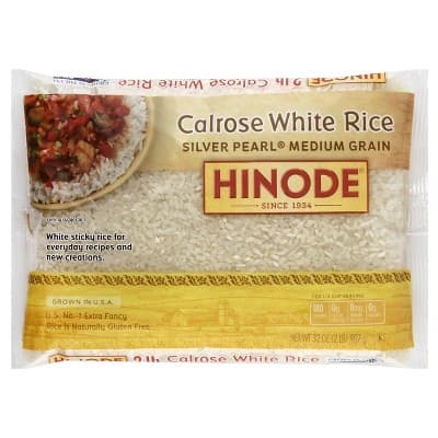 Hinode Medium Grain Silver Pearl Calrose White Rice