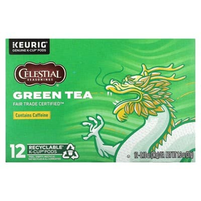 Celestial Seasonings Green Tea, 12 K-Cup Pods
