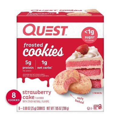 Quest Nutrition Strawberry Cake Frosted Cookies