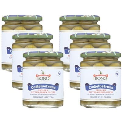 Bono Sicilian Pitted Green Castelvetrano Olives