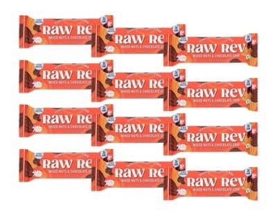 Raw Rev Mixed Nuts And Chocolate Chip Plant-Protein Bar - 12 Bars