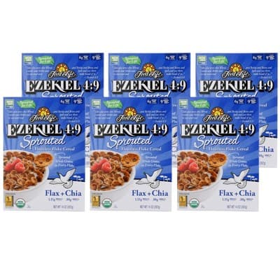 Food For Life Ezekiel 4:9 Flax & Chia Sprouted Flourless Flake Cereal