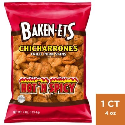 Baken-Ets Pork Skins Fried Hot N Spicy