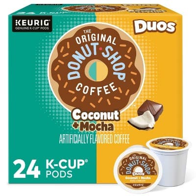 The Original Donut Shop Duos Coconut + Mocha Keurig Single-Serve K-Cup Coffee Pods, Medium Roast Coffee
