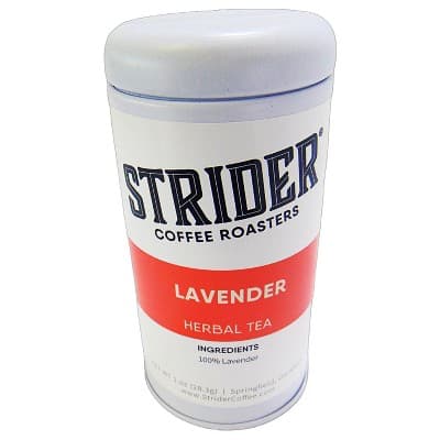 Strider Coffee Roasters, Lavender Tea, Herbal Tea Blend, Loose Leaf, French, Reusable Tin