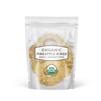 Organic Dried Unsweetened Pineapple Rings