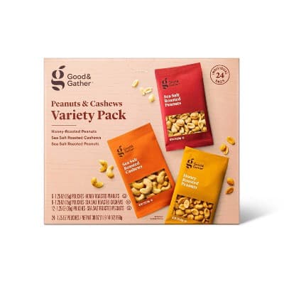 Peanuts And Cashews Variety Pack - Good &#38; Gather&#8482;
