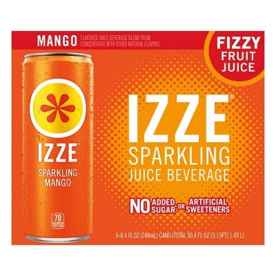 Izze Sparkling Juice Mango 6