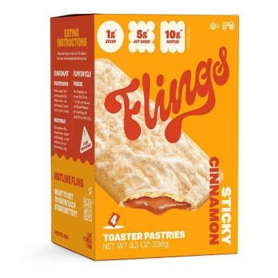 Flings Cinnamon High Protein Keto Toaster Pastries