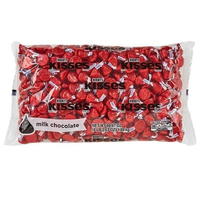 Red Hershey'S Kisses Candy Milk Chocolates By Just Candy