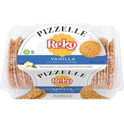 Reko Pizzelle Italian Waffle Cookies Vanilla