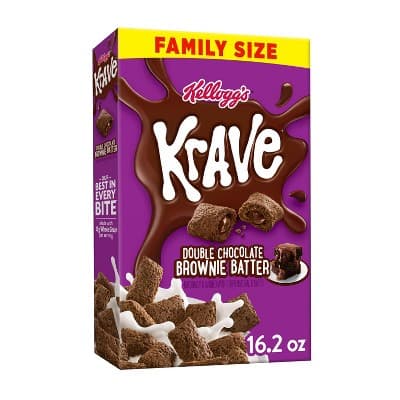 Krave Double Chocolate Brownie Batter Cereal - Kellogg&#39;S