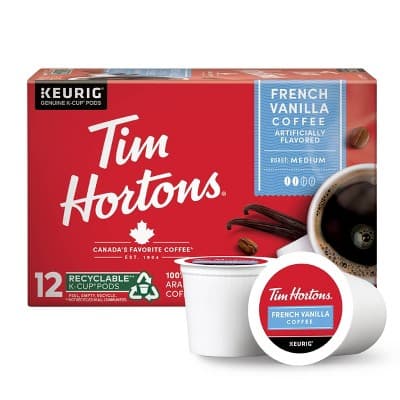 Tim Hortons Medium Roast French Vanilla Coffee K-Cup Pods 