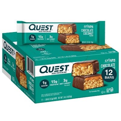Quest Nutrition Hero Protein Bar Crispy Chocolate Coconut Flavor