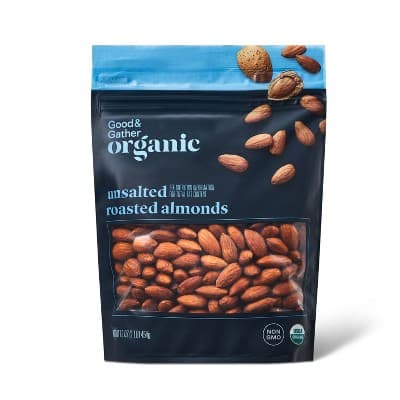 Organic Unsalted Roasted Almonds - Good &#38; Gather&#8482;
