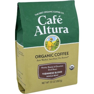 Cafe Altura Coffee Bean Viennese Blend Medium Roast Organic 