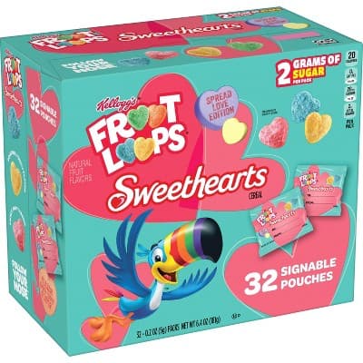Kellogg&#39;S Froot Loops Sweethearts Jumbo Snax